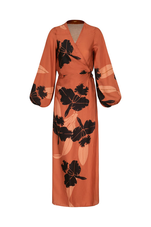 Tertulia Martellato Silk Maxi Dress / Terra Orchideas